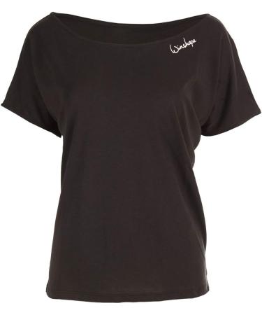 WINSHAPE Women's Ultra Light Modal Short Sleeve Shirt MCT002 - Stylish Western Black T-Shirt for Ultimate Comfort | International Shipping Available - Buy Online on GoSupps.com