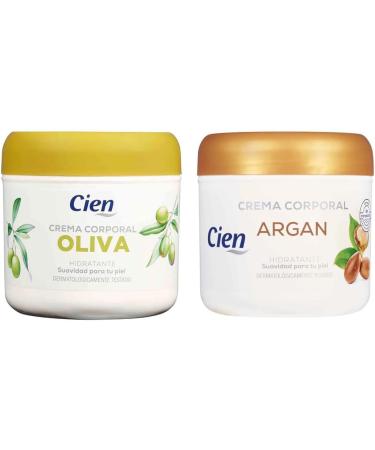 Pack 4 - Cien - 2 x Oliva Hidratante Corporal Crema 250 ml + 2 x Argan Corporal Crema 250 ml. Suavidad para tu piel. Pack 4 - Buy Online on GoSupps.com