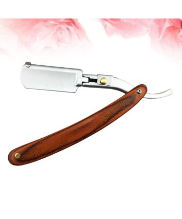 Frcolor Metal Razor for Men - Straight Edge Beard Shaver with Bamboo Handle - Premium Hairdresser Tool - Buy Online on GoSupps.com