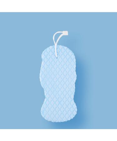Exfoliating Bath Sponge for Body - Gentle Body Exfoliator for Adults Pregnant Women & Children (Blue) - International Shipping Available - Buy Online on GoSupps.com