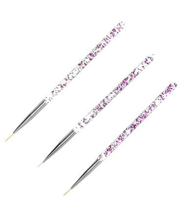 CHEERYMAGIC Nail Art Brushes 3 Pcs Miniature Nail Art Brushes Nail Art Brush Pen Thin Liner Pens for DIY Nail Art Fine Detailing Art Painting Acrylic Nail Models A2-ZSSXMJS