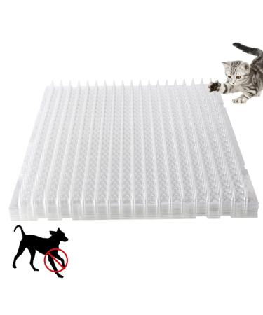 Ysglory 16 Pack Cat Deterrent Outdoor Scat Mat 16 x 13 Inch Cat Counter Deterrent Mat Plastic Spikes for Cats Dogs Training Mat for Indoor Outdoor Supplies, 18.3 Square Feet