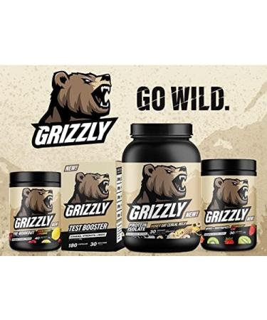 GRIZZLY Pre-Workout BLACK CURRANT Strength Power Focus Caffeine Citrulline Beta-Alanine Betaine Blackcurrant 340 g (Pack of 1) - Buy Online on GoSupps.com
