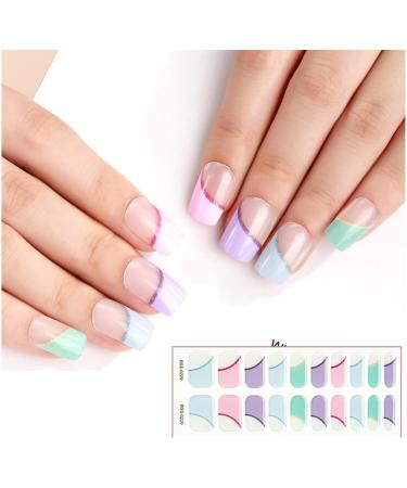 20 Pieces Semi Cured Gel Nail Strips Long Lasting Semi Cured Nail Stickers With Soft Glossy Gel Finish Gel Nail Sticker BSS0229 - Buy Online on GoSupps.com