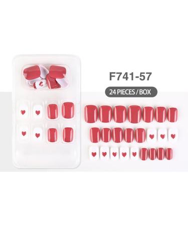 dijiusidy False Nail Perfect Matching Simple to Wear Fingernail Full Coverage Press Type Strong Viscosity Adjustable Paster Type 9 F741 Type 9 F741 - Buy Online on GoSupps.com
