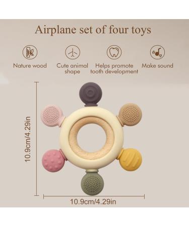 Bite Ring Baby Teething Toy - BPA-Free Silicone Dental Aid for 3+ Months - Multi-Colored Nursing Accessory - Buy Online on GoSupps.com