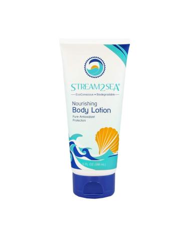 Nourishing Body Lotion For Dry Skin | 6 Fl oz Vitamin E  Squalane  Reef Safe and Paraben Free After Sun Moisturizing Body Lotion | Nourish & Protect Skin from Sun Exposure & Dry Weather by Stream2Sea 6 Fl Oz (Pack of 1)