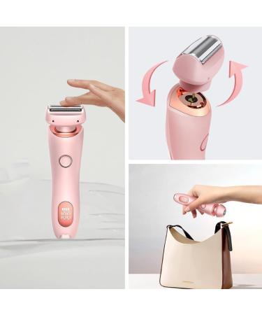 Duskofficial Razor Duskofficial The Glide Pro 3.0 Portable Ladies Shaver 2 in 1 Electric Waterproof Shaver Razors Bikini Trimmer for Women for Leg Arm Underarm Pubic Area (Pink) - Buy Online on GoSupps.com