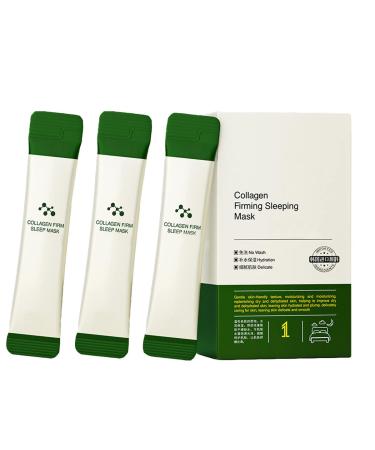 Korean Collagen Firming Mask, 20 PCS Wash-Free Collagen Moisturizing Sleeping Mask, Portable Wash-Free Firming Anti Aging Moisturizing Face Facial Mask for Women & Men