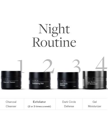 Lumin Exfoliating Rub for Men (1 oz) - Activated Charcoal Face Exfoliator for Dullness, Dryness, Dark Spots, Blackheads & Shaving Irritation - Buy Online on GoSupps.com