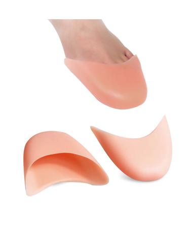 Qtqgoitem 1 Pair Skin Color Silicone Gel Toe Soft Pads Protective Caps Feet Care Protection for Men (Model: 61a aa6 b1f 28c 3c3)
