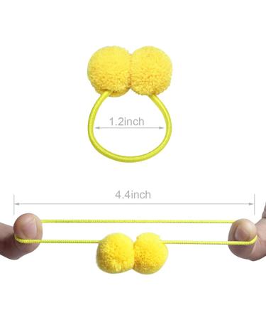 28 Pack Pom Pom Hair Ties for Toddler Girls - Cute Elastic Hair Bands for Kids - Buy Online on GoSupps.com