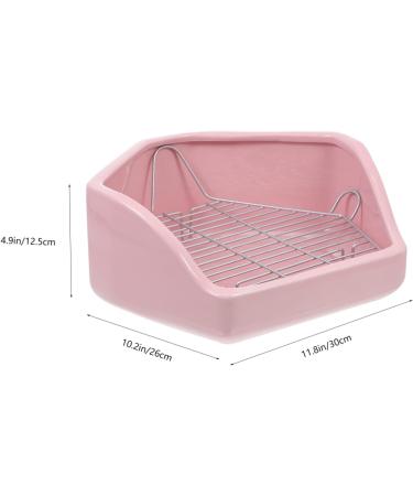 BESPORTBLE Rabbit Toilet Oversized -Tipping Toilet Pet Toilet Supply -Tipping Toilet for Bunny Hamster Toilet Bunny Toilet Rabbit Potty Pet Training Corner Pet Training Toilet 30X26X12.5cm Pink - Buy Online on GoSupps.com