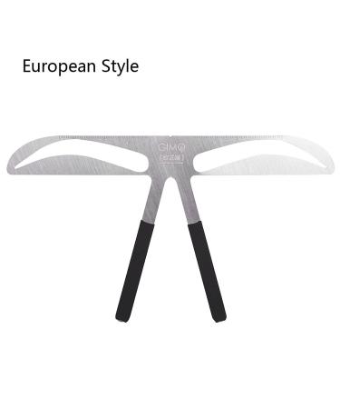 European Style Eyebrow Stencil: Stainless Steel Ruler for Microblading & Permanent Makeup - Gold Ratio Positioning Tool - Buy Online on GoSupps.com
