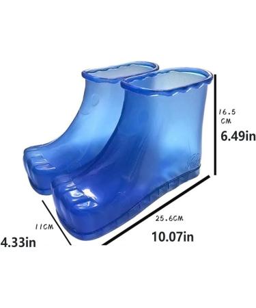 Buy Reusable Men's Foot Soak Bath Shoes - Portable Unisex Relaxation & Massage Boots for Students - Blue - Buy Online on GoSupps.com