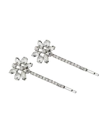 minkissy Rhinestone Bobby Hairpins Bobby for Women Bling Bobby Crystal Hair Pin Decorations Metal Hair Clips for Women Hairpins Hair for Women Trendy Hair Clips Ponytail Miss Girl