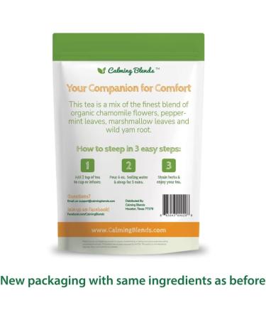 Calming Blends Diverticulitis Tea | Certified Organic Caffeine Free | Includes Tea Strainer - Buy Online on GoSupps.com