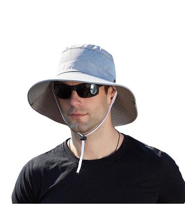 Outdoor UPF 50+ UV Sun Protection Waterproof Breathable Wide Brim Bucket Sun Hat for Men/Women Sun Hat3-grey