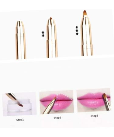 POPETPOP Lip Gloss Double-ended Lip Brush Lipconcealer Cosmetic Kit Dual End Lip Brush Makeup Brush Tool Makeup Accessories Double-sided Lip Brush Make up Suite - Buy Online on GoSupps.com