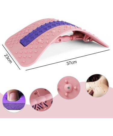 Buy Back Extensor & Massage Device - Multi-Stage Lumbar Support for Office Chairs - Alleviate Muscle Tension | Pink - Buy Online on GoSupps.com