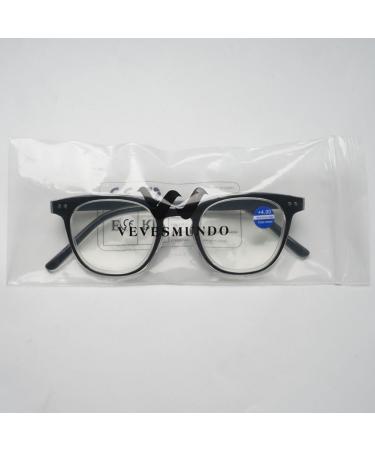 Vevesmundo Anti Blue Light Retro Reading Glasses - Black +1.0 to +4.0 - International Shipping - Buy Online on GoSupps.com
