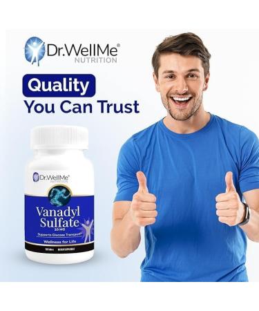 Dr. WellMe Vanadyl Sulfate 10mg 200 Tablets Glucose & Metabolism Health Non-GMO Gluten-Free Supplement for Men & Women - 2 Pack 100 Count (Pack of 2) - Buy Online on GoSupps.com