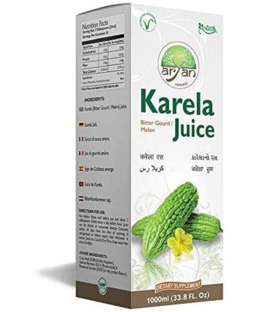 Aryan Karela Juice 1ltr (Pack of 1) Promotes Healthy Immune Health Anti-inflammatory Properties Supports Sugar Level Promotes Vision Level 1 l (Pack of 1)