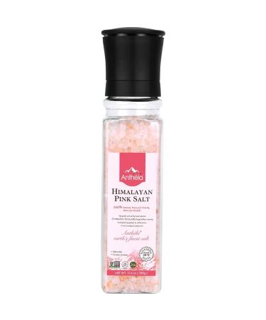 Anthela Himalayan Pink Salt, Coarse Grin Salt Ceramic Grinder 13.4 oz. Premium 100% Natural Ancient Mineral Sea Salt. Non-GMO, Kosher, Halal, Sedex Certified.