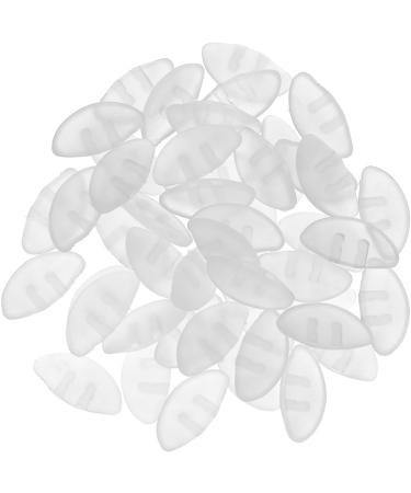 25 Pairs of Transparent Oval Silicone Nose Pads for Pressing In - 15mm - Ideal for Glasses & Sunglasses - Buy Online on GoSupps.com