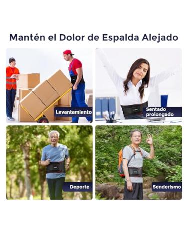 Back Brace for Men & Women - Adjustable Lower Back Pain Relief Support Belt for Heavy Lifting Herniated Disc & Sciatica - Large Black - Buy Online on GoSupps.com