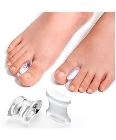 Beautybigbang 12 pairs gel toes separator to straighten overlapping toes with toe spacing holders for bale and chicken eyes correction pads for crooked toes calluses bales