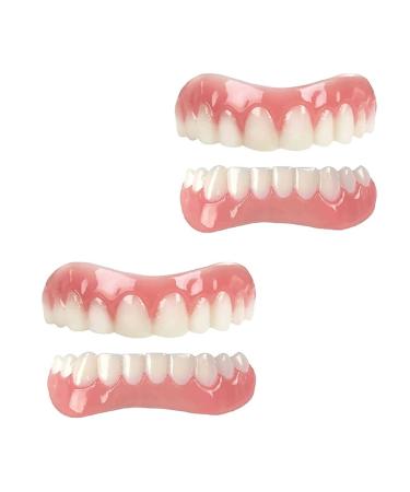 MXRFACTORY DENTATION INSTANT-VENEERS Peetel Gel for incorrect teeth removable cosmetics upper and lower dentures Comfortable fit Suitable for broken teeth men women reusable 2 pairs