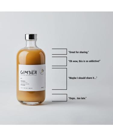 GIMBER Organic Ginger Concentrate 500 ml | Alcohol-Free Organic Drink Made from Ginger Lemon and Herbs | Premium Ginger Essence - Buy Online on GoSupps.com