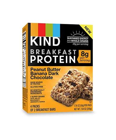 Kind Breakfast Bars Variety Pack - Dark Chocolate Cocoa, Honey Oat, Peanut Butter, Almond Butter, Peanut Butter Banana Maple Cinnamon, Blueberry Almond - 5 Box (8ct each) - Buy Online on GoSupps.com