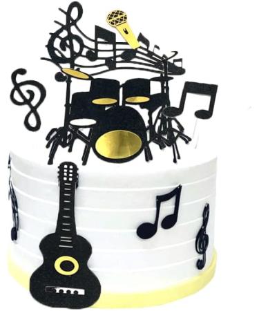 (Set of 20)Music Notes Cupcake Topper Picks Music Notes Cake Decorations Party Supplies Birthday Cake Decorating Tools for Baby Showers - Buy Online on GoSupps.com