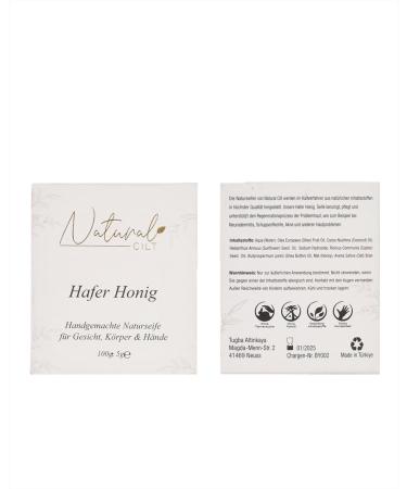 3x Natural Oat Honey Soap - 100% Handmade Chemical-Free Certified - Gentle Shower Soap for All Skin Types - 300g Pack - Buy Online on GoSupps.com