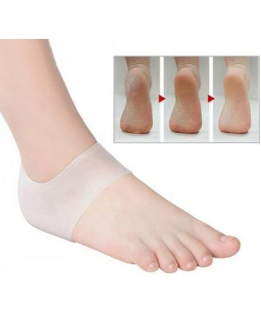 Crystal Crown Moisturizing Silicone Gel Heel Socks Cracked Foot Skin Care Protector Set of 2 - Buy Online on GoSupps.com