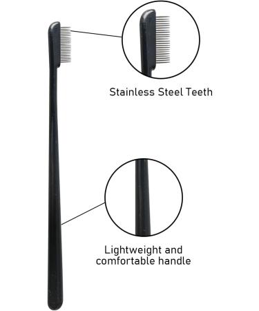 Richerarch 2 Pieces Eyelash Comb Metal Teeth Eyelash Comb Lash Separator Tool Cosmetic Brush Exquisite Makeup Cosmetic Applicator - Buy Online on GoSupps.com