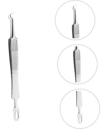 BIUDECO 9 Pcs Clip Spot Tweezers Comedone Blackhead Pimple Removal Kit Remover Silver Stainless Steel - Buy Online on GoSupps.com