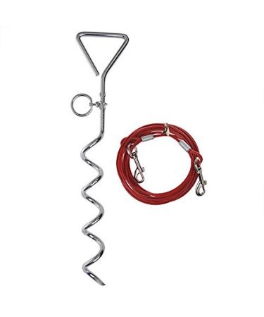 iapyx Mooring spiral Mooring stake with dog leash 4.5m ground anchor Ground anchor with running leash Spiral + 4.5 m leash - Buy Online on GoSupps.com