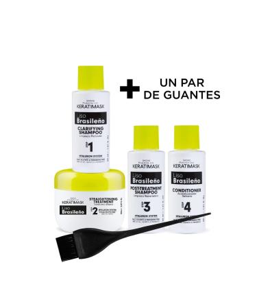 Keratimask Placenta Life Hair Straightening Treatment Brazilian Style Kit with Hyaluronic Acid - Smooth & Straighten Hair - Buy Online on GoSupps.com