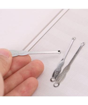 200pcs Stainless Steel Ear Wax Removal Spoon - Portable Ear Pick Scoop - Silver 6*0.6cm - Buy Online on GoSupps.com