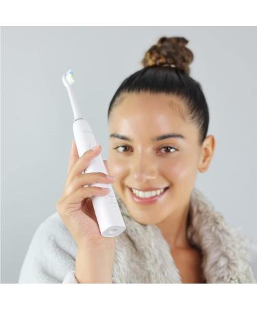 MOUTHARMOR Electric Sonic Toothbrush with Travel Case, 4 Brush Heads, Wireless Charging - White - Buy Online on GoSupps.com