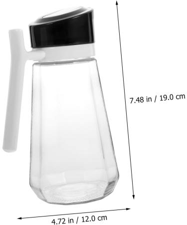 Zerodeko Prartical Oil Pot Oil Vinegar Dispenser 1pc Oil Can Oil Storage Glass Vinegar Bottle Home Oil Bottle Large Capacity Oil Pot 19X12X9.5CM As Shown - Buy Online on GoSupps.com