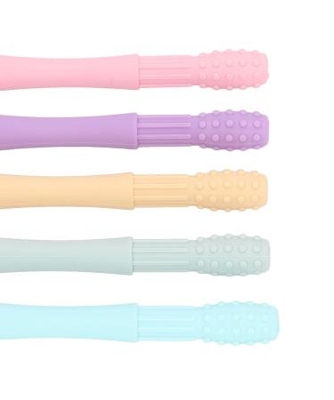 Hollow Teething Sticks Silicone 5-Piece Set for Toddlers - Reduce Anxiety & Stress, Teeth Grinding Relief - Perfect for PDD - Style 2 - Buy Online on GoSupps.com