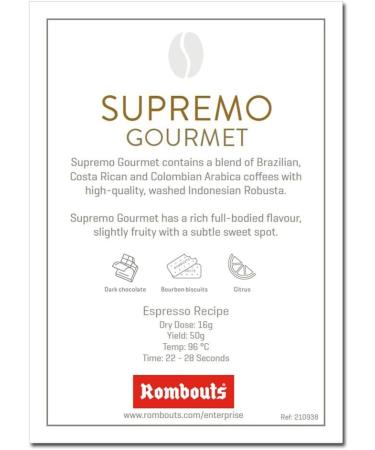 Rombouts professional Gourmet Supremo coffee beans 1kg - Buy Online on GoSupps.com