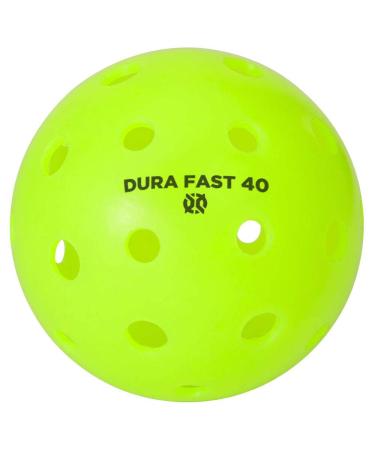 Dura Fast 40 Pickleballs | Outdoor Pickleball Balls | Neon | Pack of 6 | USAPA Approved and Sanctioned for Tournament Play