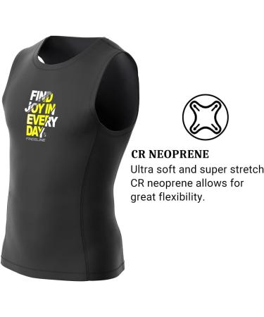 Men's 2mm Premium Neoprene Wetsuit Vest - Sleeveless Surfing, Canoeing, Scuba Diving - Black, Size Large - Buy Online on GoSupps.com