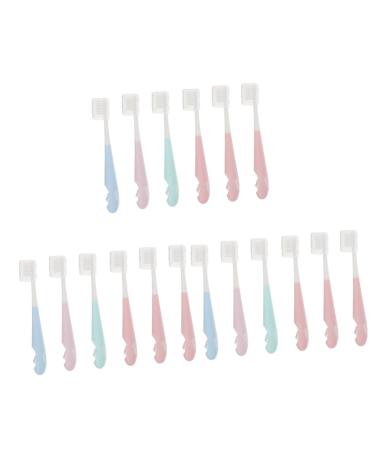 Mobestech household cleaning devices 3 sets children's toothbrush with soft bristles deliveries toddler pebbles super soft cleaning tools 1 piece (1 Pack) Different colors x 3 pieces