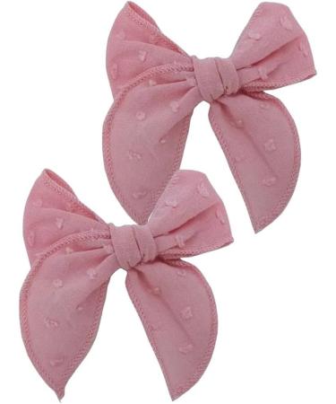 New 2025 2 Pcs Mini Fable Bow Hair Clips For Toddler New For Fashion Cotton Linen Hair Bows Barrettes Hairbow Accessories Hairgrips Jewelry Fashion Accessories Creative Gift - Buy Online on GoSupps.com